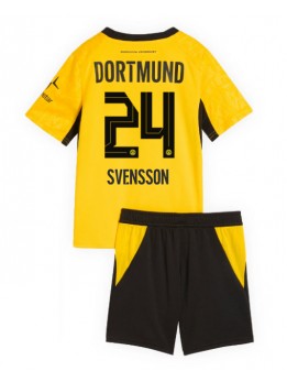 Otroški Nogometna dresi replika Borussia Dortmund Daniel Svensson #24 Domači 2026-27 Kratek rokav (+ hlače)